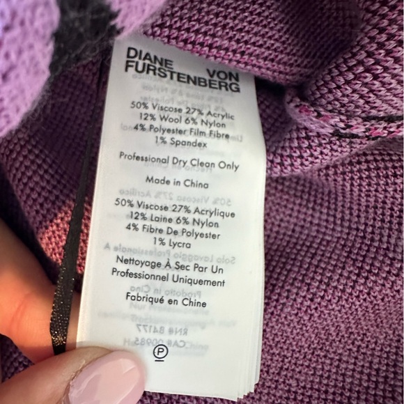 Diane Von Furstenberg Alexio Wrap Boho Dress Long Sleeve - Picture 10 of 11